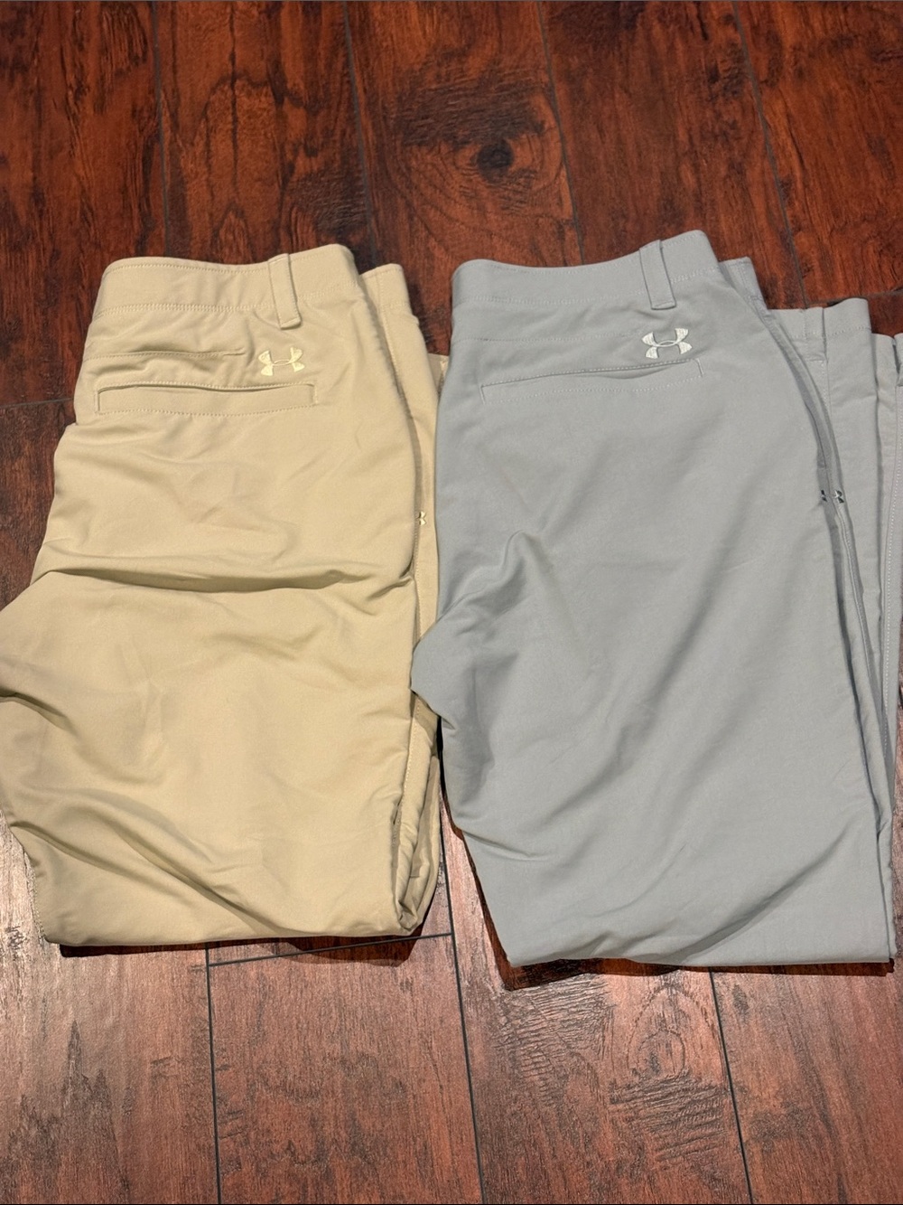 Under Armour Khaki and Light Gray Casual Performance Golf Pants 2 pair